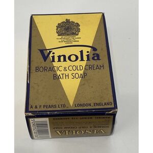 Vinolia Boracic & Cold Cream Bath Soap Bar London 6 oz NOS Box Shows Wear. NEW